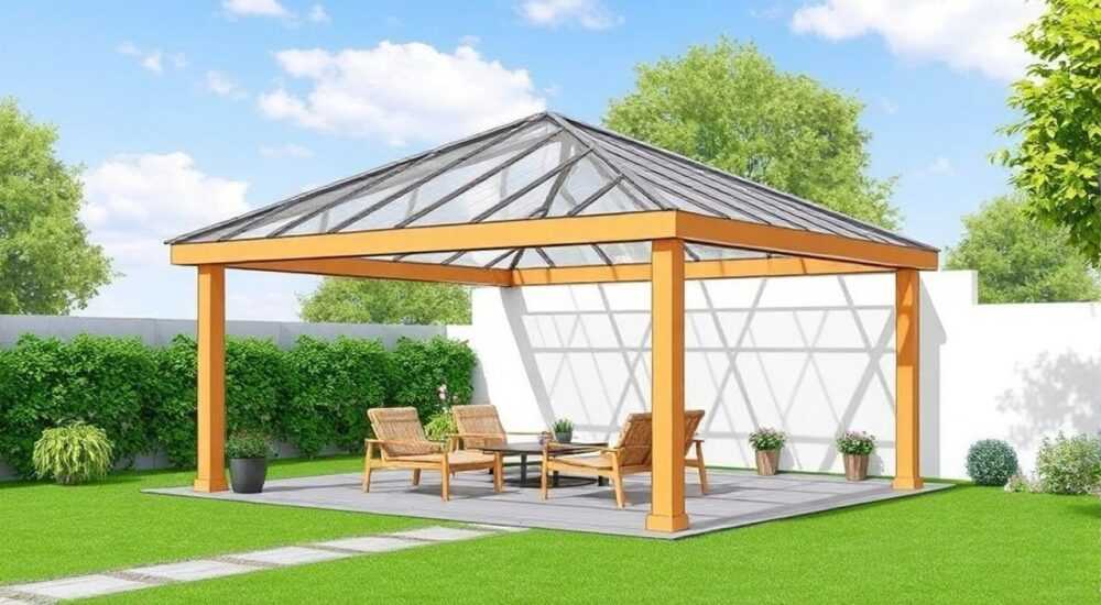 Как сделать крышу из поликарбоната для беседки
