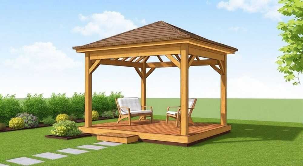 Как сделать небольшую деревянную беседку