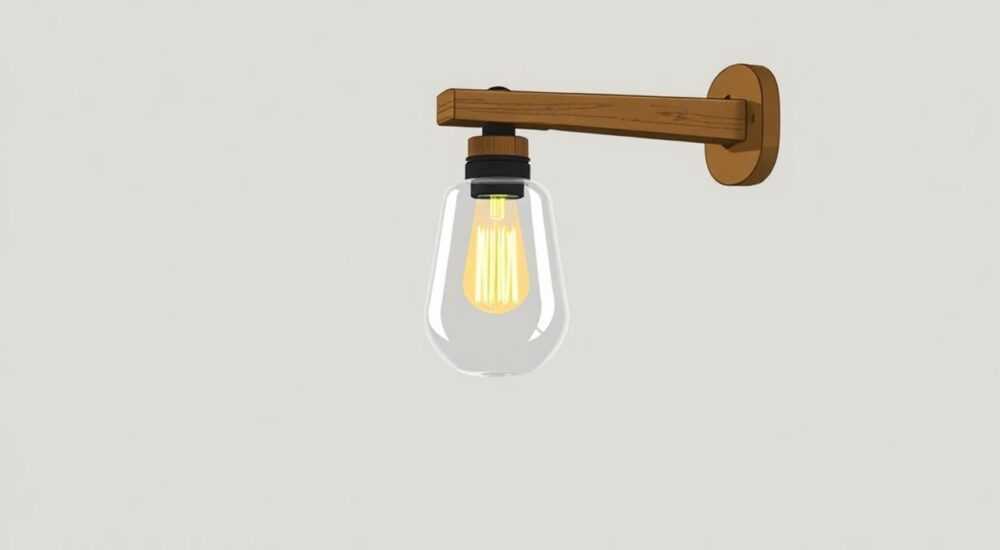Как сделать прочное крепление для светильника из дерева к стене