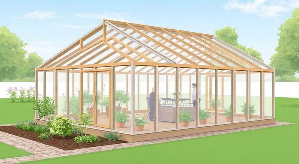 Как сделать теплицу с прямыми стенками профиля