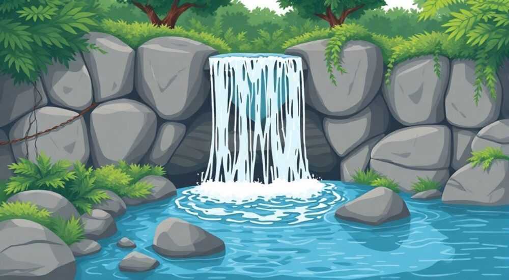 Как сделать водопад на даче без электричества