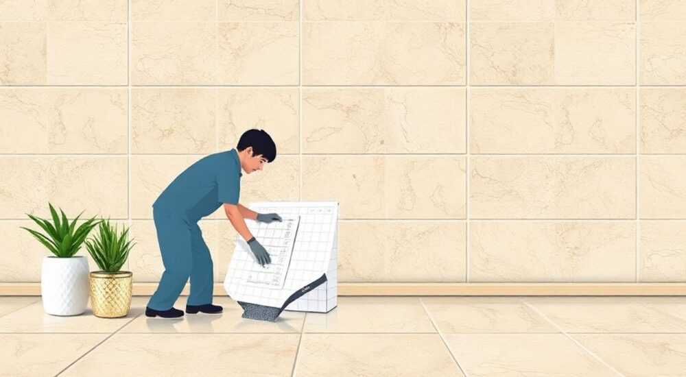 Как убрать с керамической плитки засохший клей