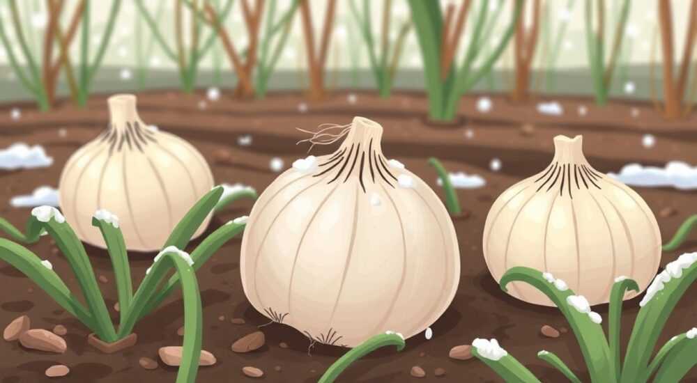 Как укрыть лук на зиму на грядке
