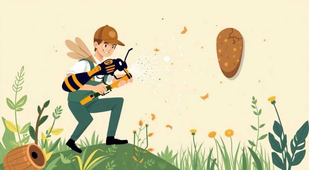 Как уничтожить осиное гнездо на даче самостоятельно