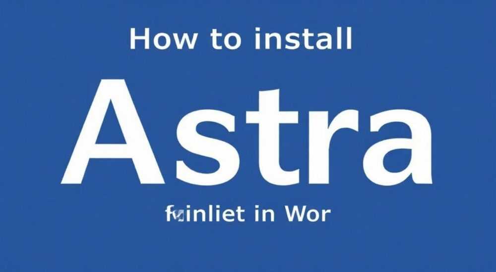 Как установить шрифт астра в ворде