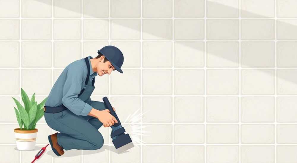 Как устранить скол на керамической плитке