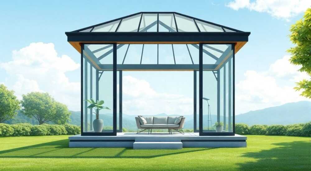 Как выглядят жидкие стекла для беседки фото