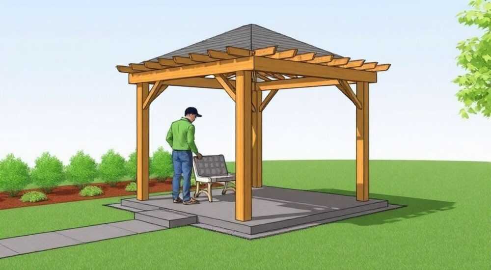 Как залить столбы для беседки своими руками