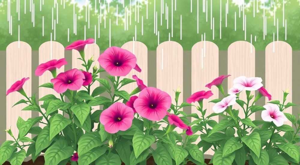 Как защитить петунию от дождя