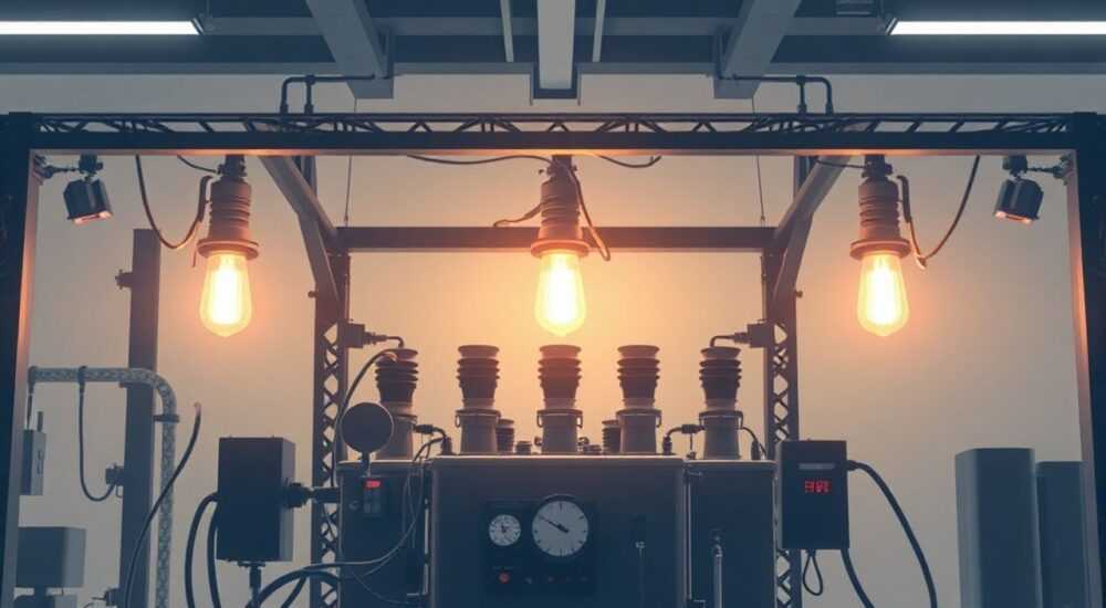 Какие светильники должны применяться при работе внутри трансформатора