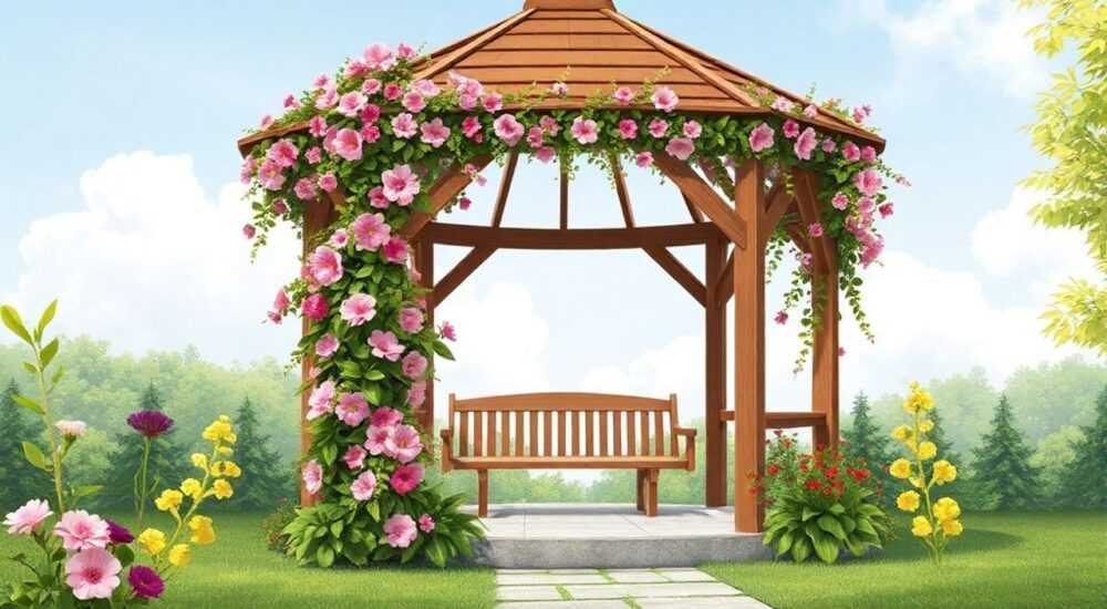 Какие цветы плетутся по беседке