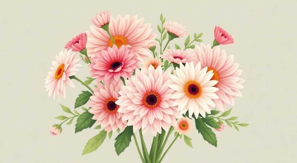 Какие цветы сочетаются с хризантемами в букете