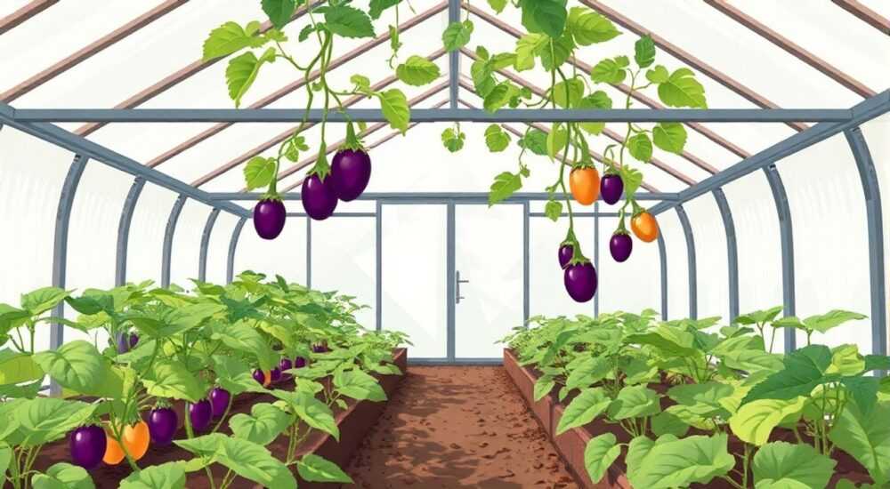 Какой высоты должен быть парник для баклажанов