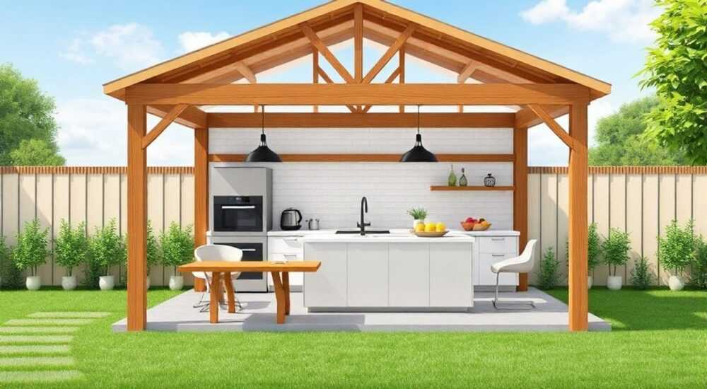 Какую кухню можно поставить в беседку