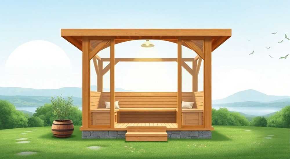 Каркас как беседка для бани