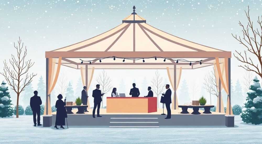 Корпоратив в беседке что одевать зимой