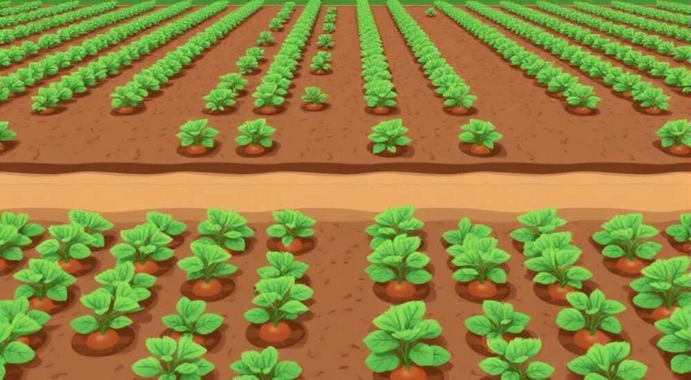 Расстояние между рядами картофеля при посадке вручную какое должно быть