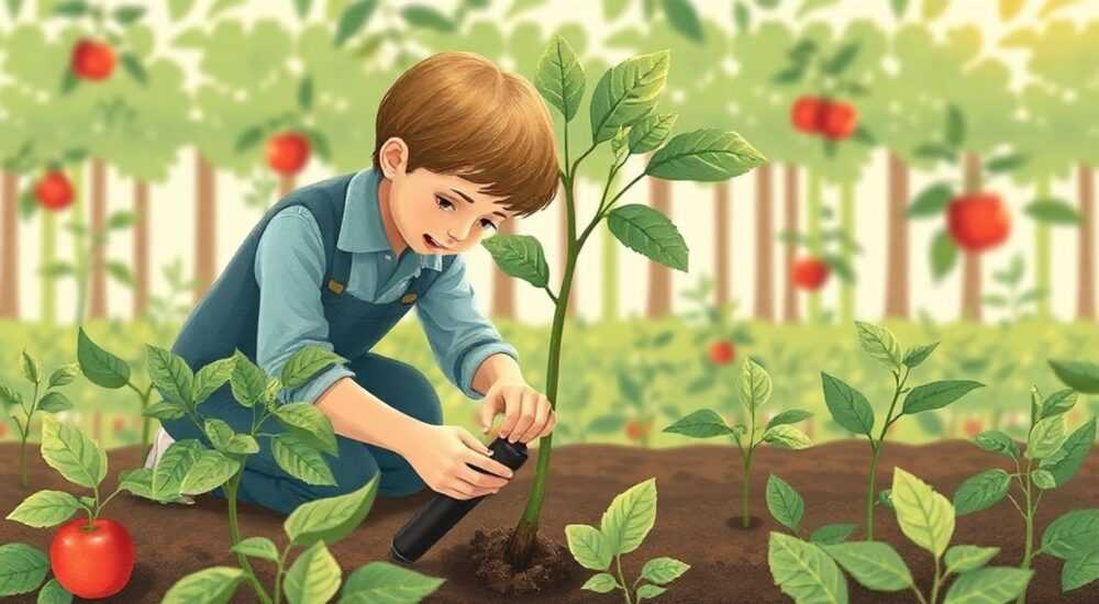 Саженец яблони плохо растет что делать