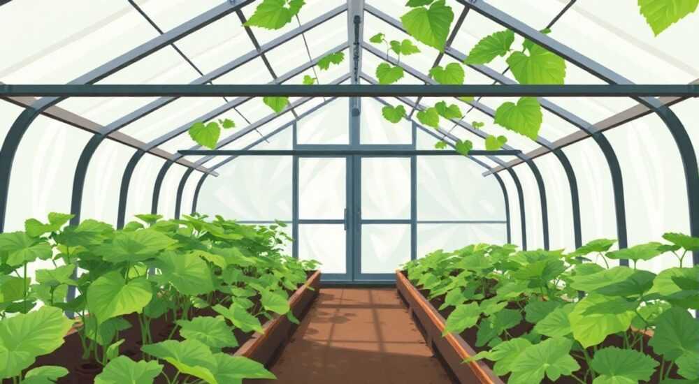 Сколько растут огурцы в теплице