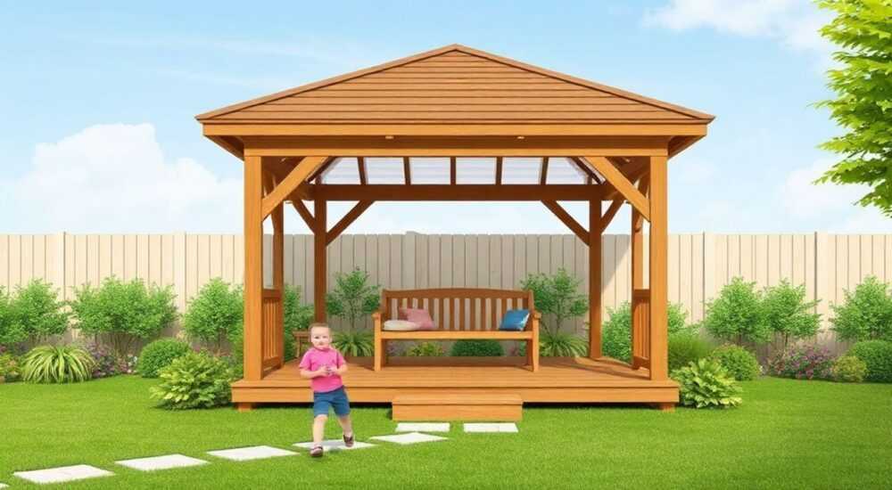 Сколько стоит беседка для дачи недорого из дерева