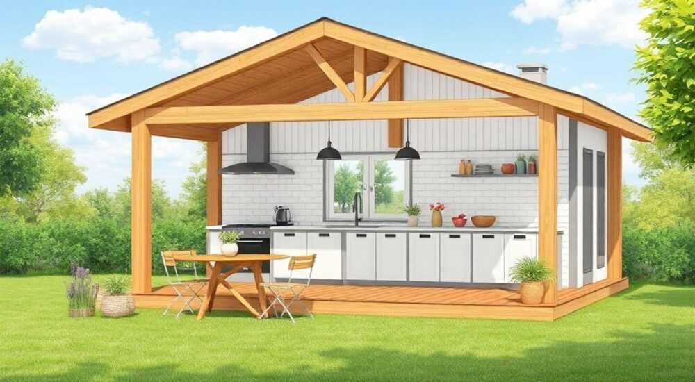 Сколько стоит построить летнюю кухню на даче