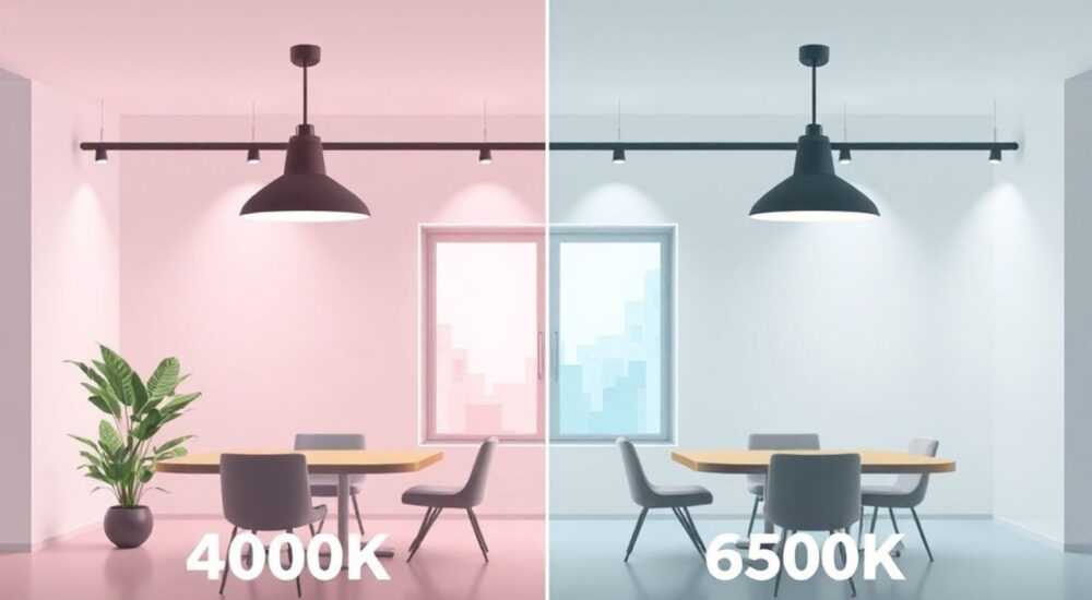 В чем разница 4000к и 6500к в светильниках