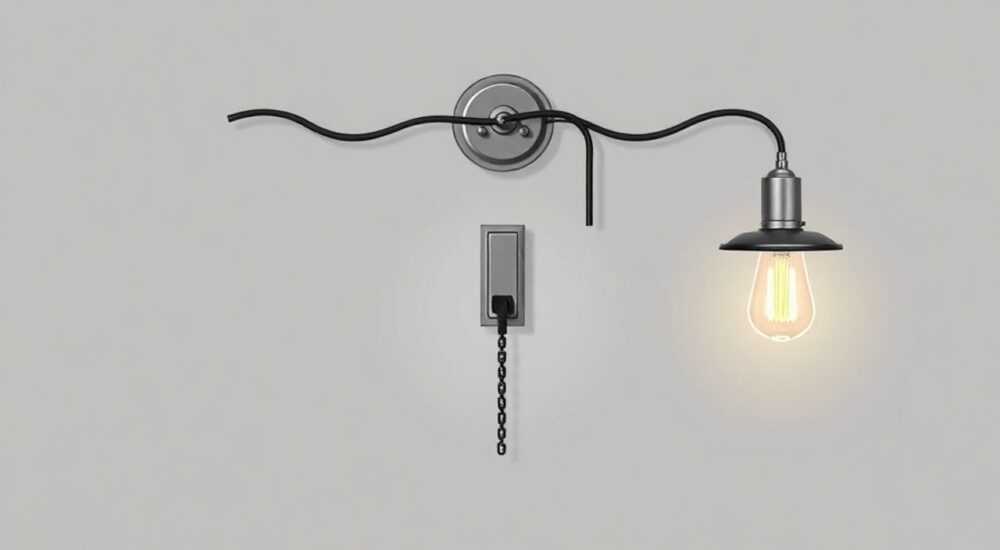 Выключатель на цепочке для бра как подключить