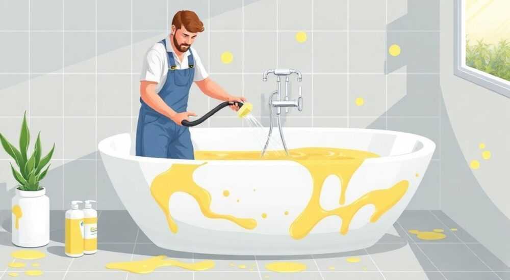 Акриловая ванна чем чистить от желтизны