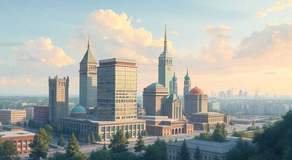 Архитектура города шахты