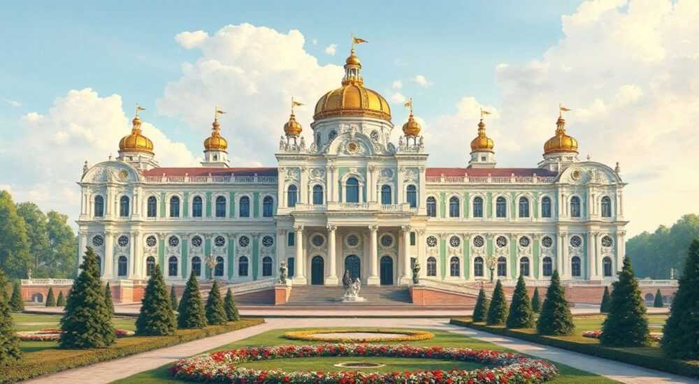 Большой дворец в петергофе стиль архитектуры