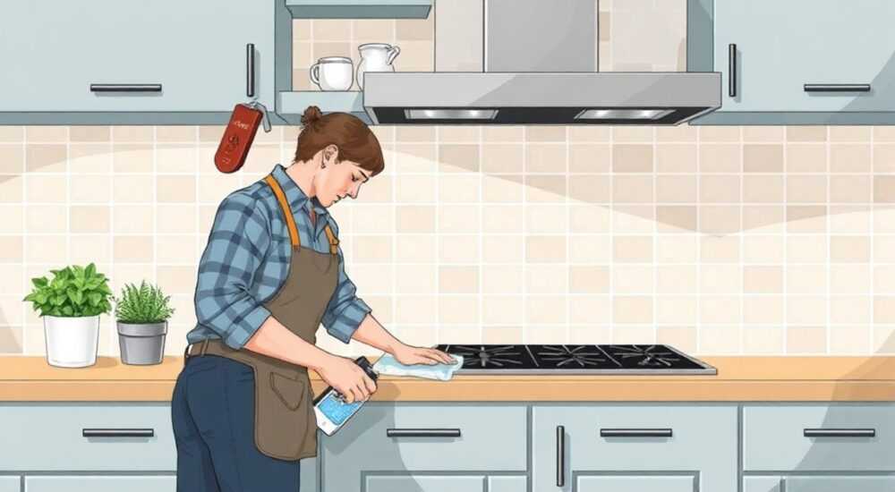 Чем чистить фартук для кухни из плитки