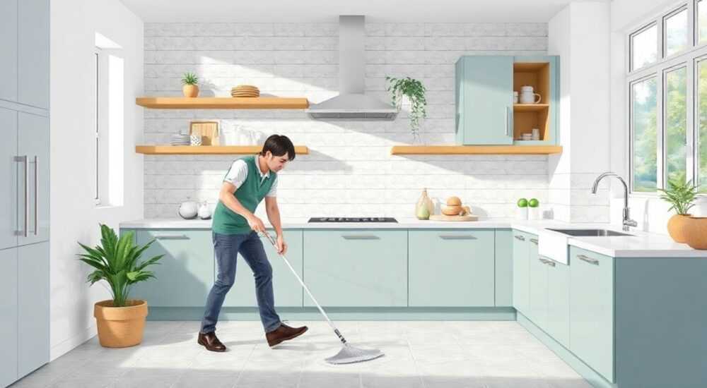Чем лучше мыть плитку на кухне
