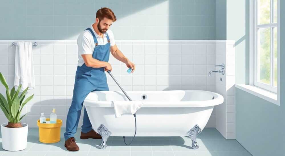 Чем очистить эмалированную ванну
