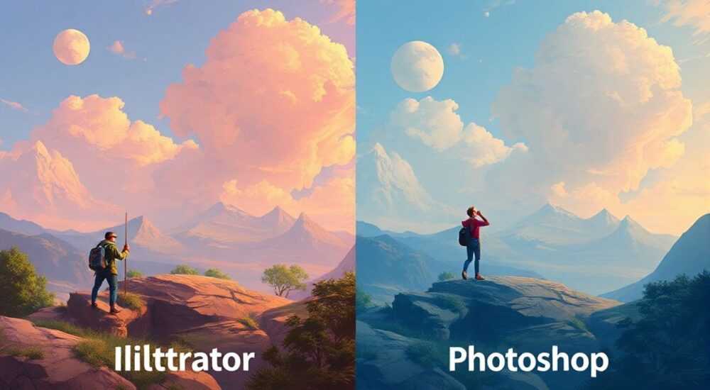 Чем отличается иллюстратор от фотошопа