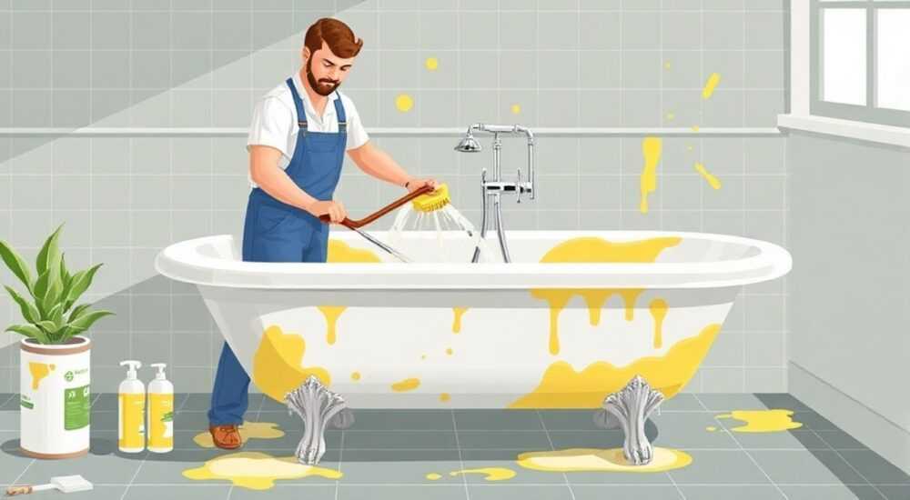 Чем отмыть чугунную ванну от желтизны и налета
