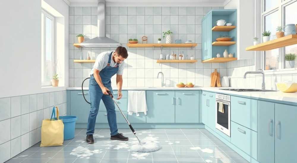 Чем помыть плитку на кухне от жира в домашних условиях