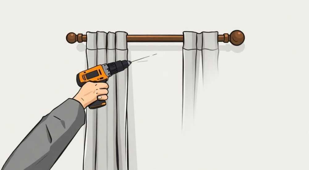 Чем сверлить стену для карниза