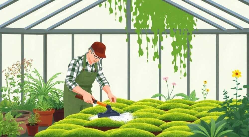 Чем вывести мох в парнике
