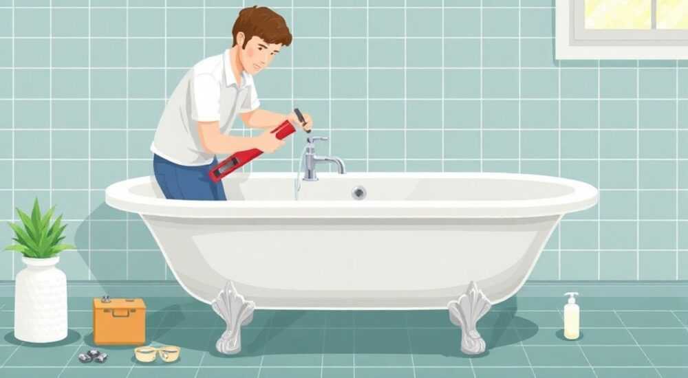 Чем заделать скол на эмалированной ванне
