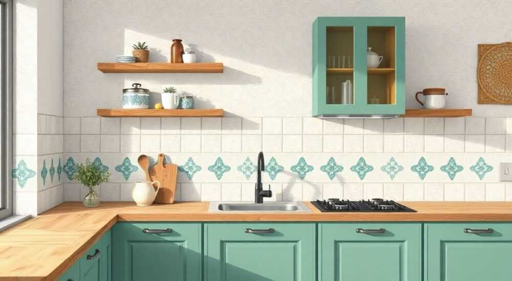 Чем закрыть старую плитку на стене кухни