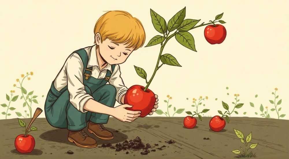 Черенок от яблони как садить винтедж стори