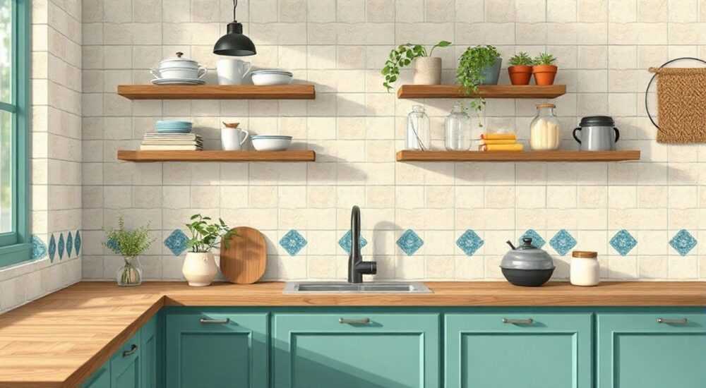Что можно сделать со старой плиткой на кухне не снимая ее
