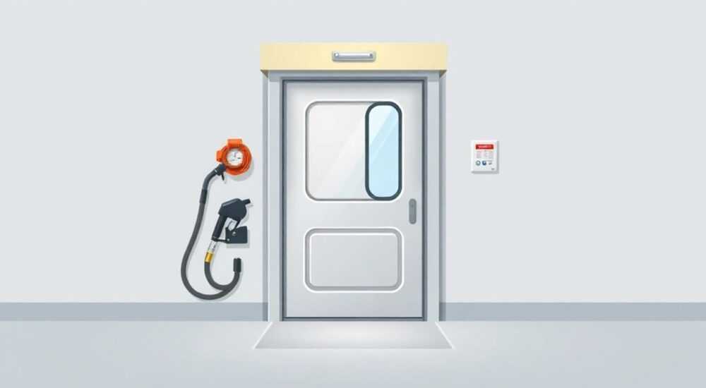 Что предусматривается у ворот помещения котельной через которые производится подача топлива