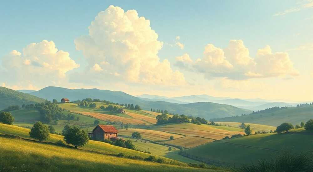 Деревенский ландшафт