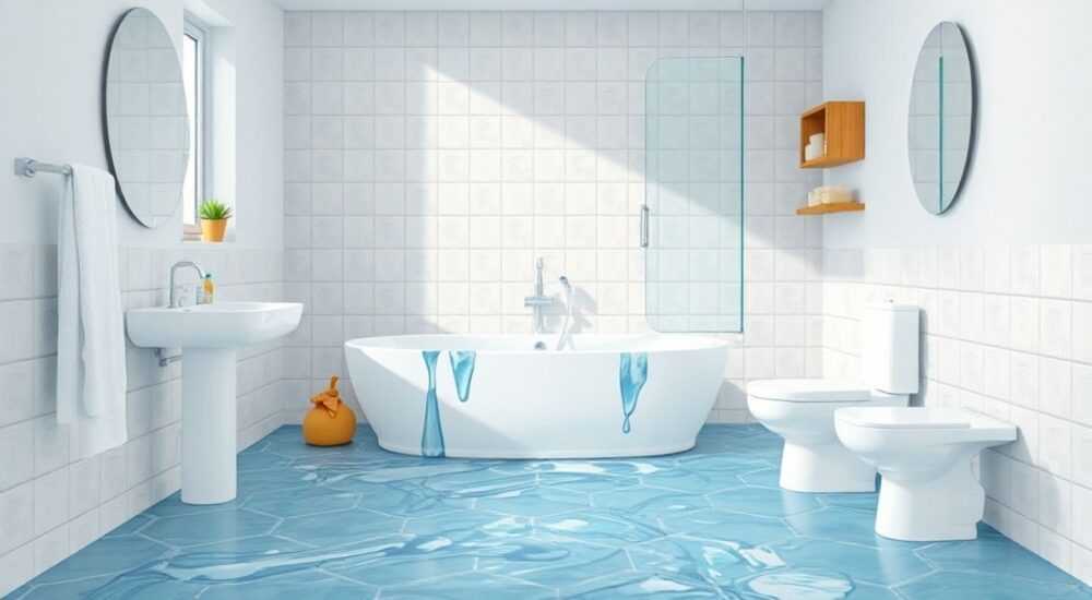 Действия которые необходимо предпринять при разливе воды в ванной комнате