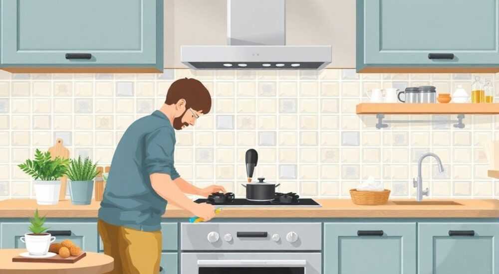 Фартук для кухни из плитки как делать
