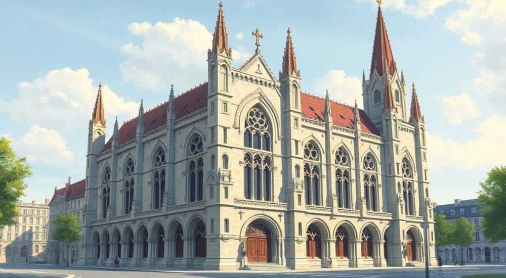 Готическая архитектура здания