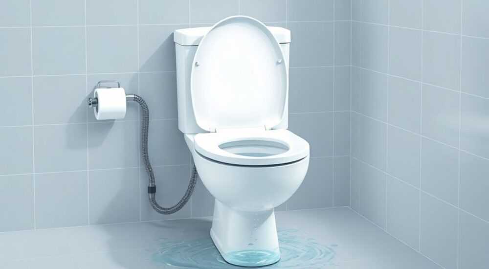 Из бачка унитаза течет вода тонкой струйкой