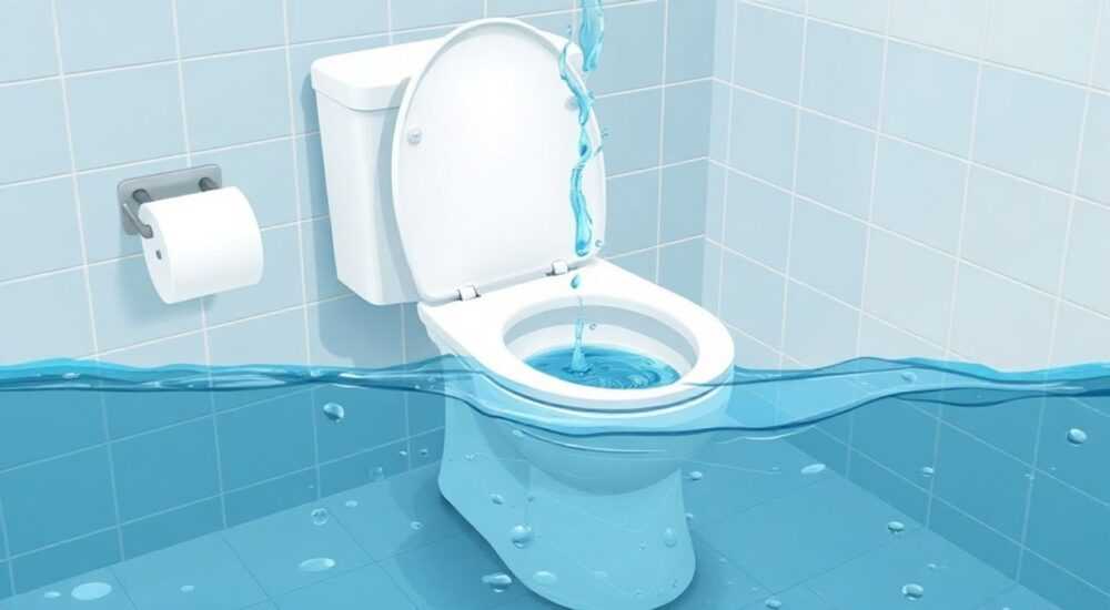 Из за чего в унитазе уходит вода