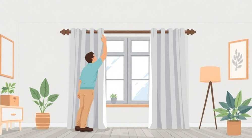 Как быстро повесить карниз